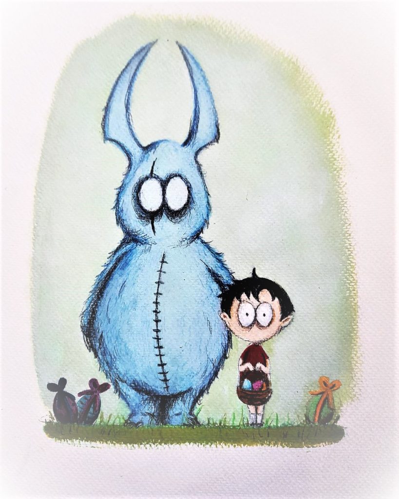 Illustration enfant acrylique - Easter